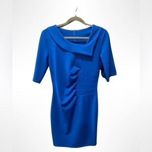 Made in Italy Pin Up Style Vintage Blue Dress Size Large